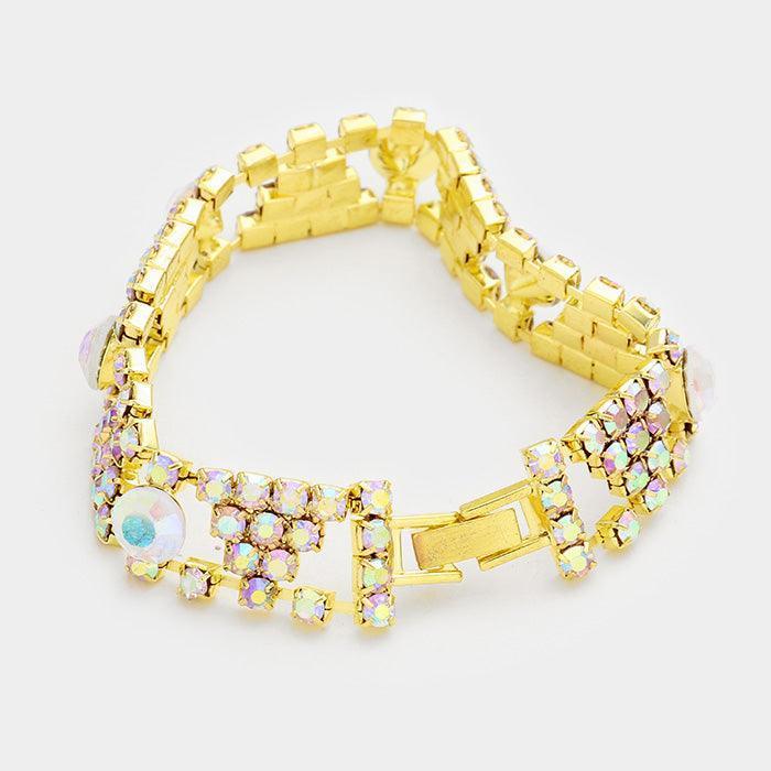 Gold Rhinestone Evening Bracelet - Jewelry Store by Erik Rayo