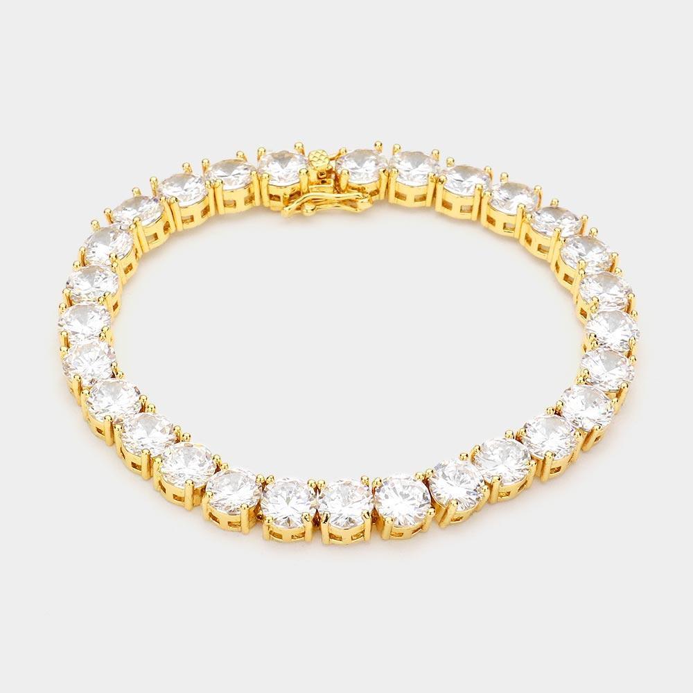 Gold Round CZ Evening Bracelet - Jewelry Store by Erik Rayo