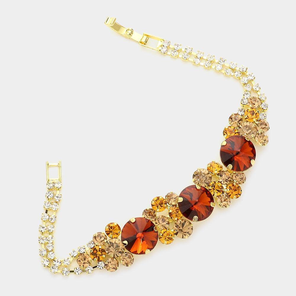 Brown Bubble Stone Evening Bracelet - Jewelry Store by Erik Rayo