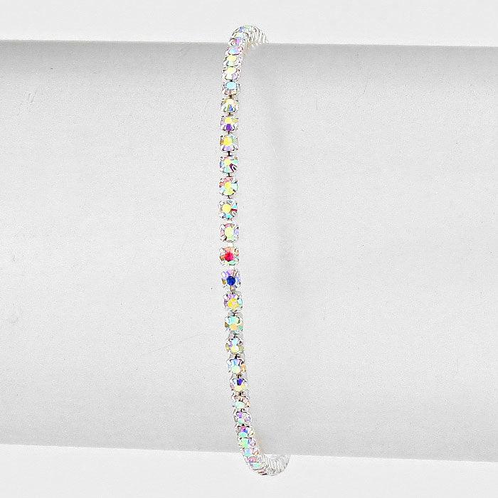 Silver Rhinestone Evening Bracelet - Jewelry Store by Erik Rayo