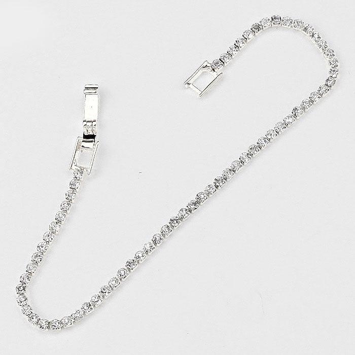 Silver Rhinestone Evening Bracelet - Jewelry Store by Erik Rayo