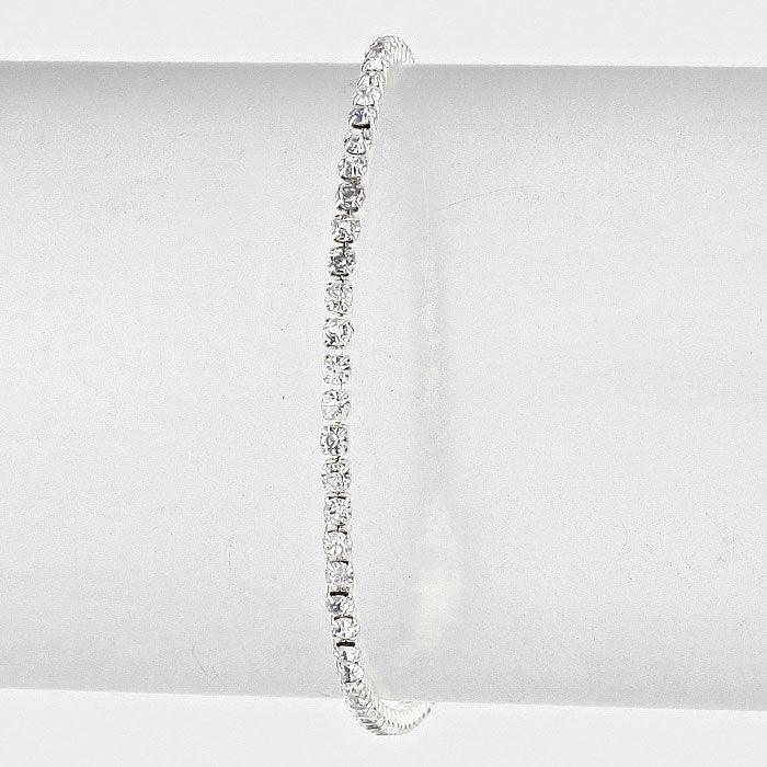 Silver Rhinestone Evening Bracelet - Jewelry Store by Erik Rayo