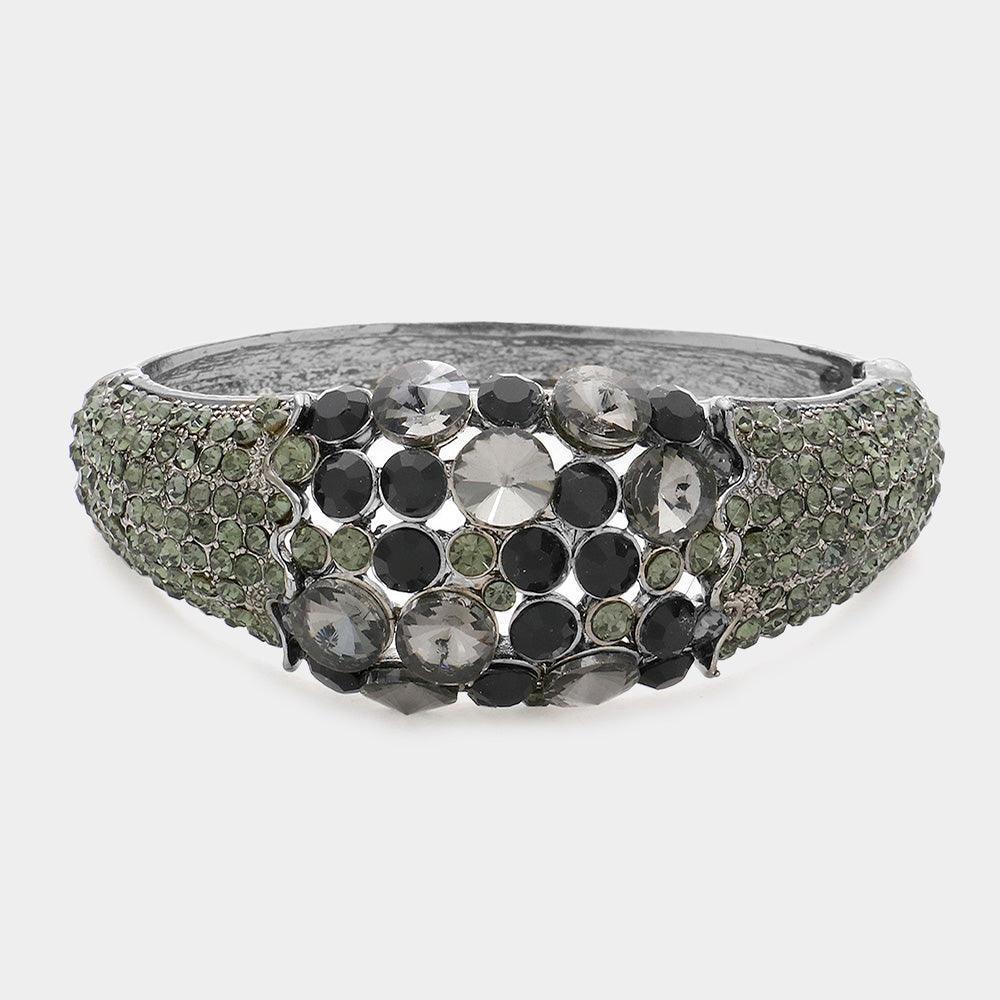 Black Crystal Accented Evening Bracelet - Jewelry Store by Erik Rayo