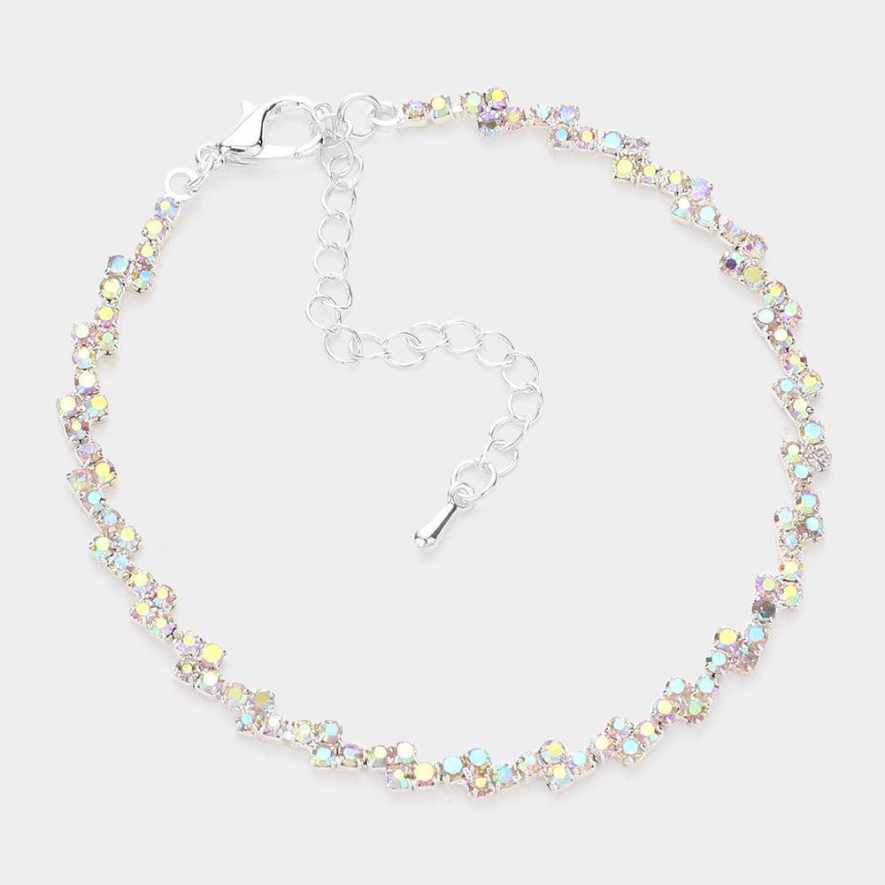 Silver Rhinestone Crystal Evening Bracelet - Jewelry Store by Erik Rayo