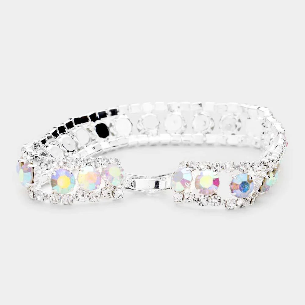 Round Crystal Rhinestone Evening Bracelet - Jewelry Store by Erik Rayo