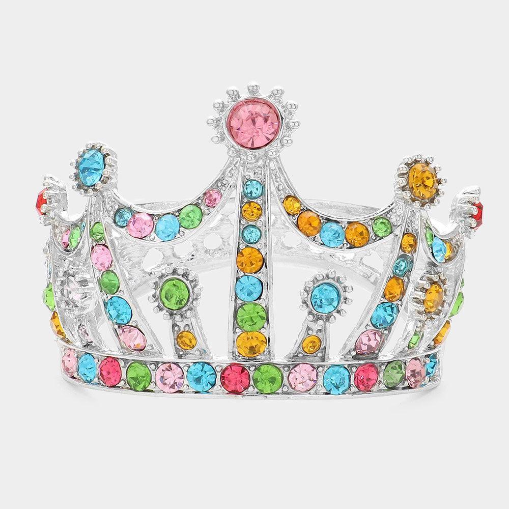 Bubble Stone Cluster Crown Hinged Evening Bracelet - Jewelry Store by Erik Rayo