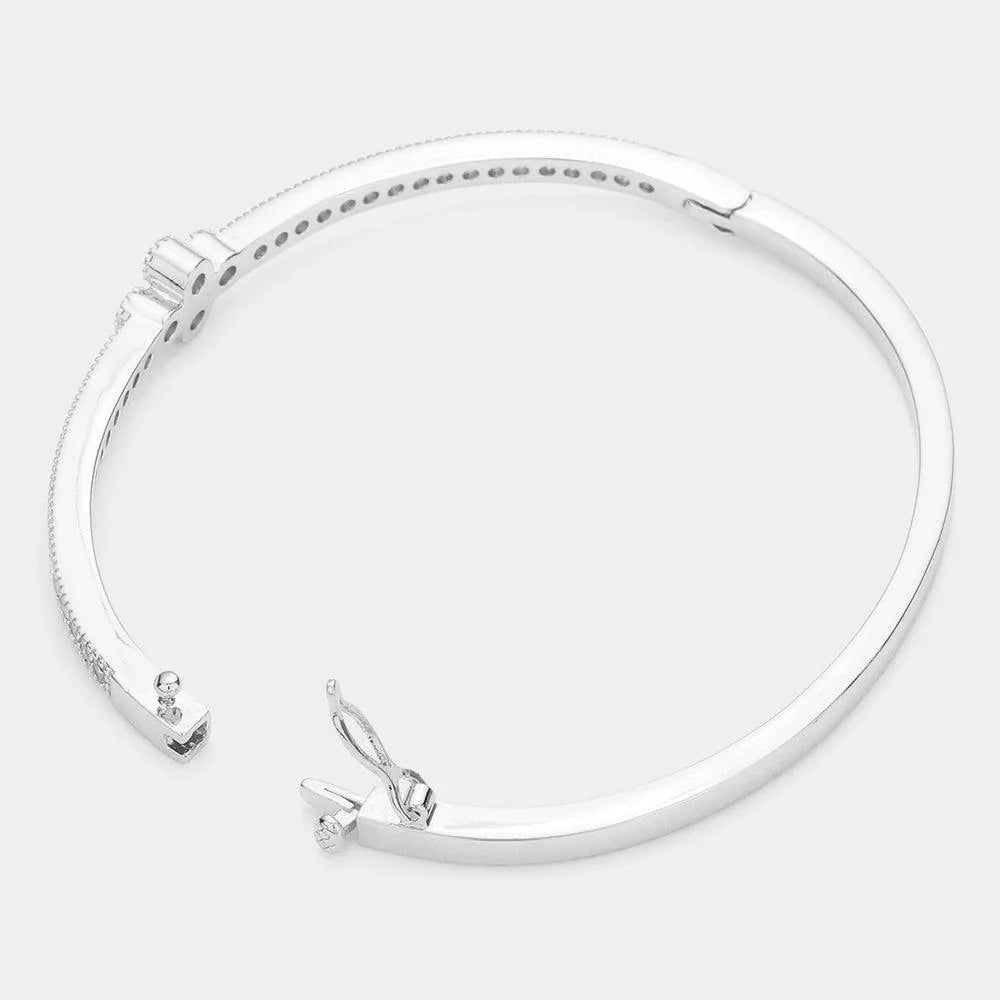 CZ Stone Paved Evening Hinged Bracelet - Jewelry Store by Erik Rayo