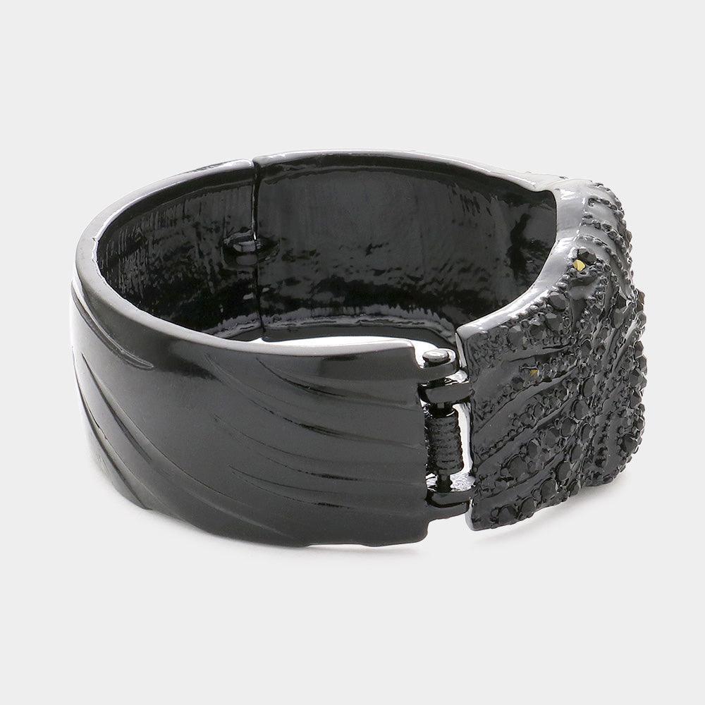 Black Tiger Eye Evening Hinged Bracelet - Jewelry Store by Erik Rayo