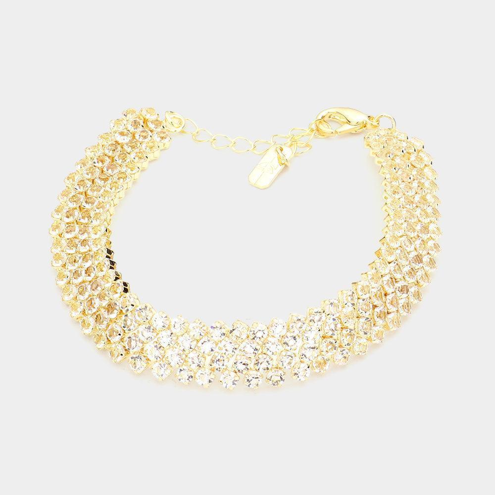 Gold Bubble Stone Evening Bracelet - Jewelry Store by Erik Rayo