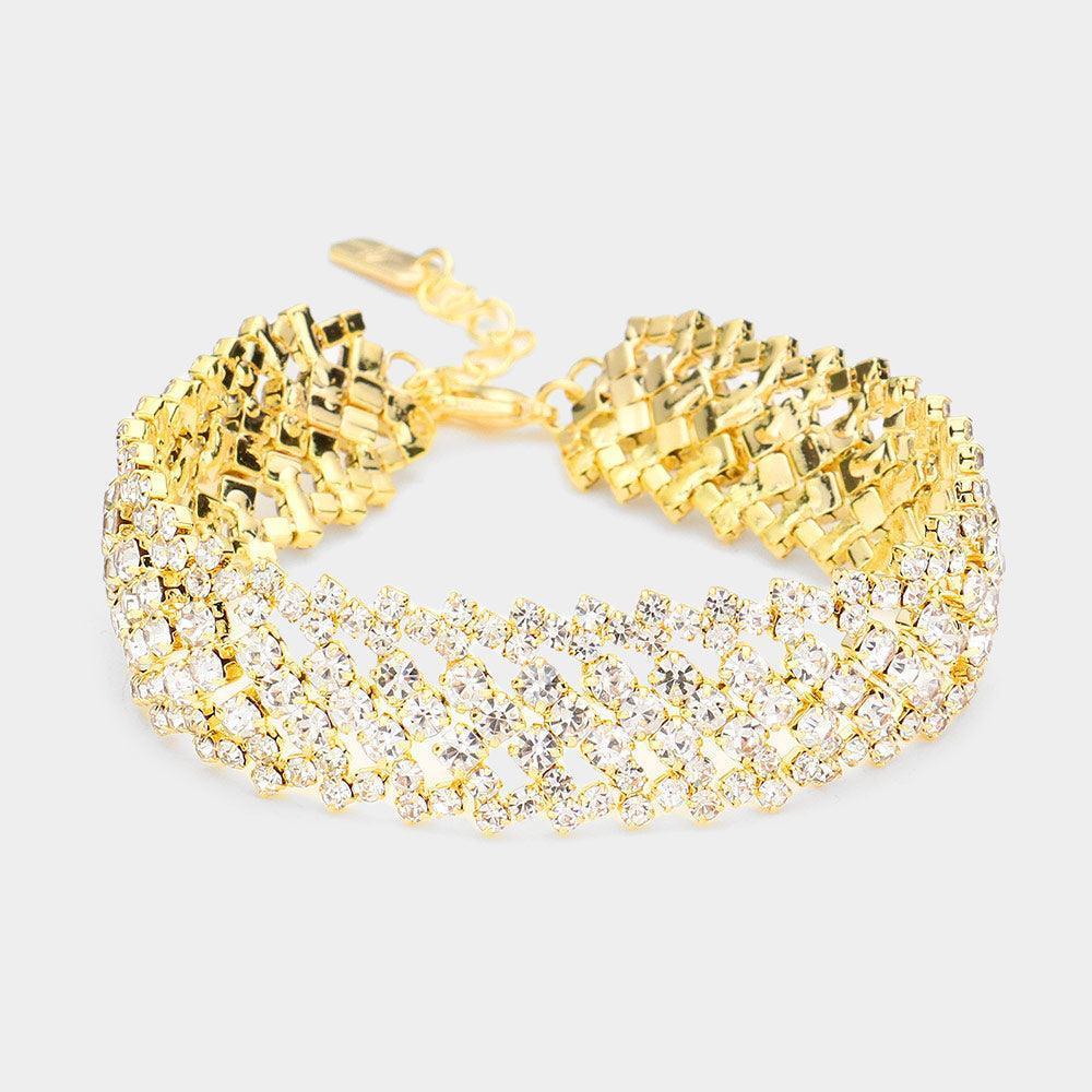 Gold Bubble Stone Evening Bracelet - Jewelry Store by Erik Rayo