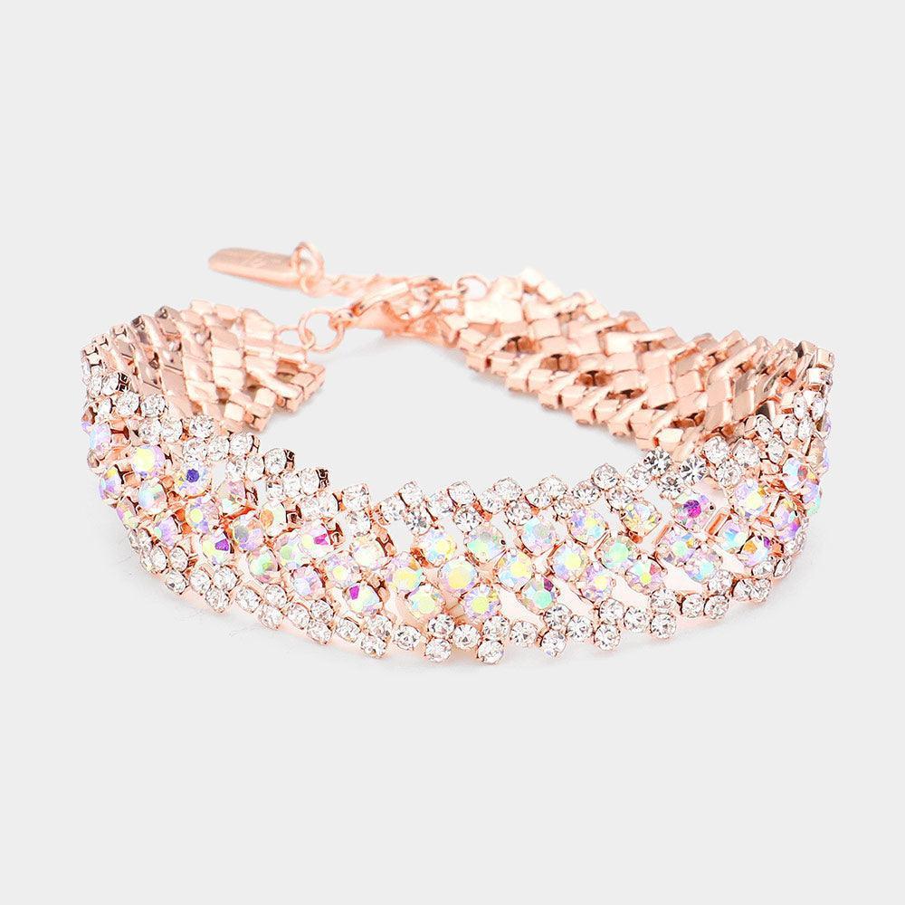 Rose Gold Bubble Stone Evening Bracelet - Jewelry Store by Erik Rayo