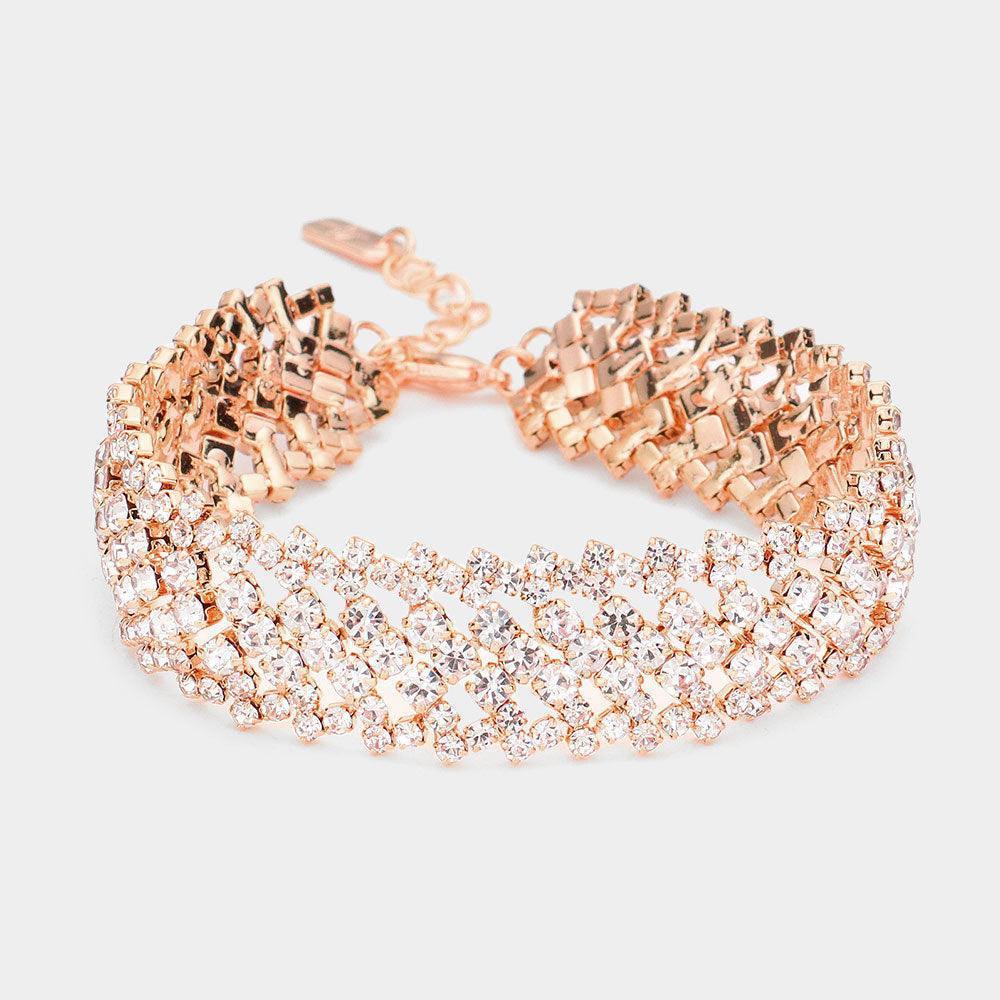 Rose Gold Bubble Stone Evening Bracelet - Jewelry Store by Erik Rayo