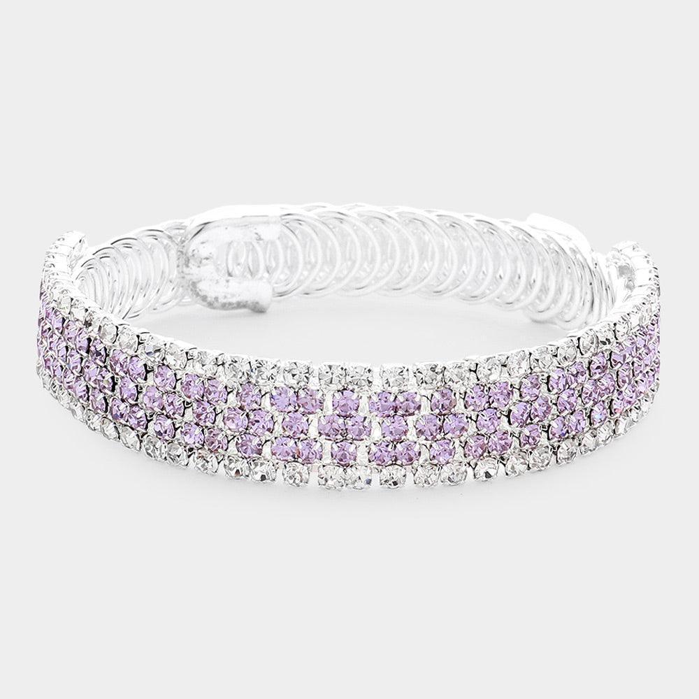 Amethyst Rhinestone Pave Evening Bracelet - Jewelry Store by Erik Rayo
