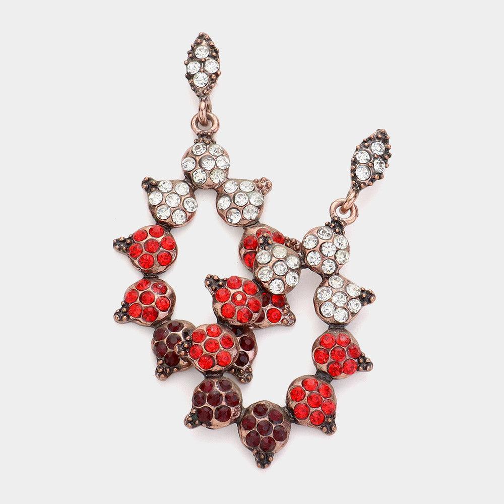 Crystal Rhinestone Paved Evening Dangle Earrings - Jewelry Store by Erik Rayo