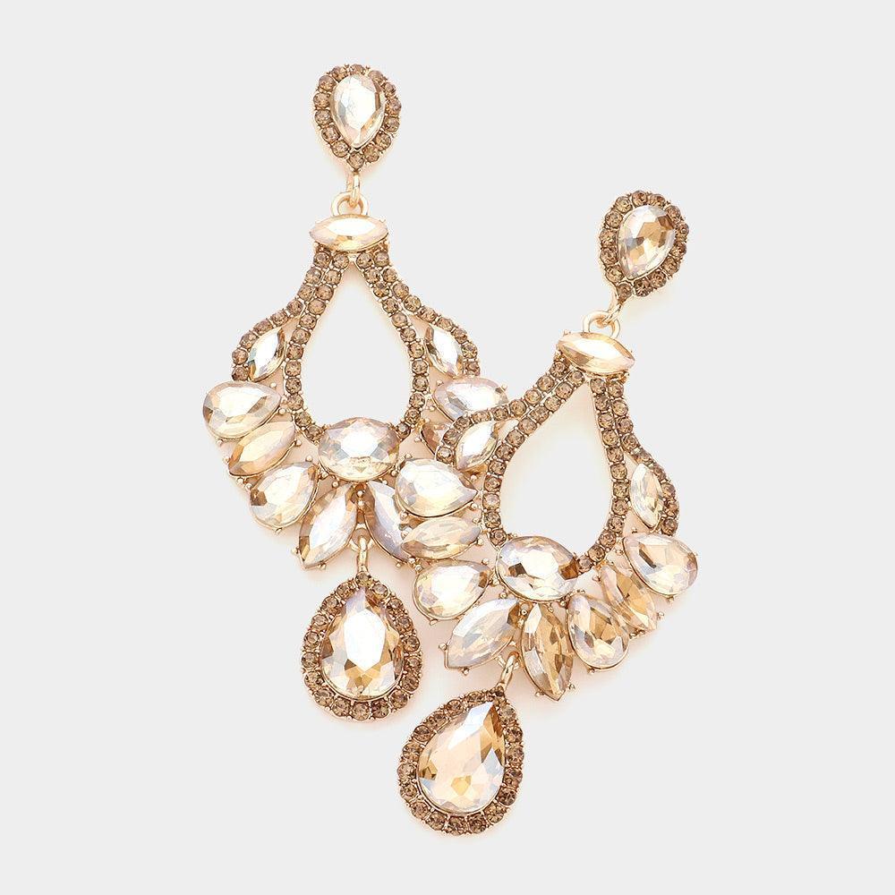 Multi Stone Cluster Dangle Evening Earrings - Jewelry Store by Erik Rayo