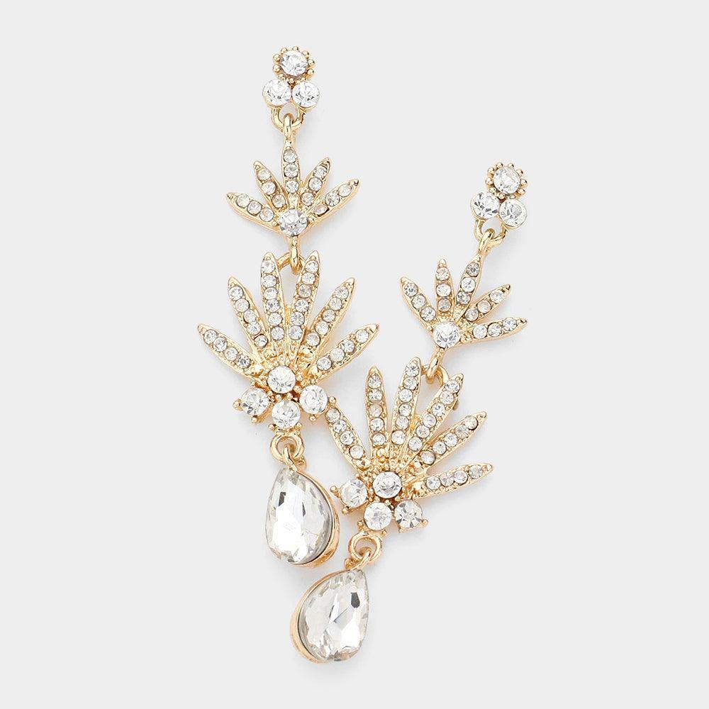 Clear Tropical Grove Evening Earrings - Jewelry Store by Erik Rayo