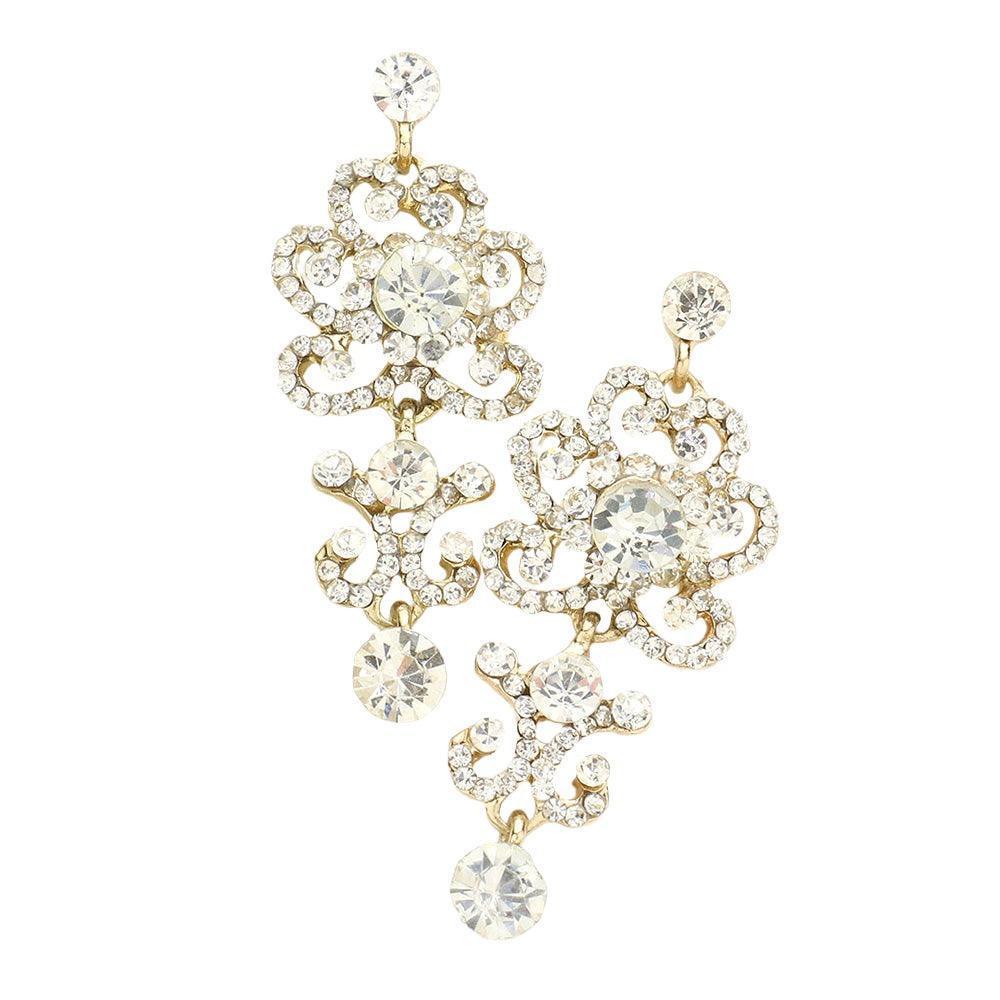 Gold Victorian Flower Earrings - Jewelry Store by Erik Rayo