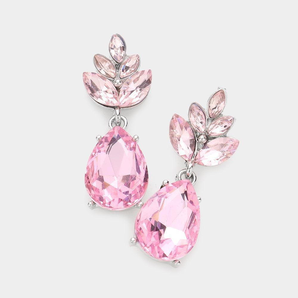 Crystal Teardrop Cluster Vine Evening Earrings - Jewelry Store by Erik Rayo