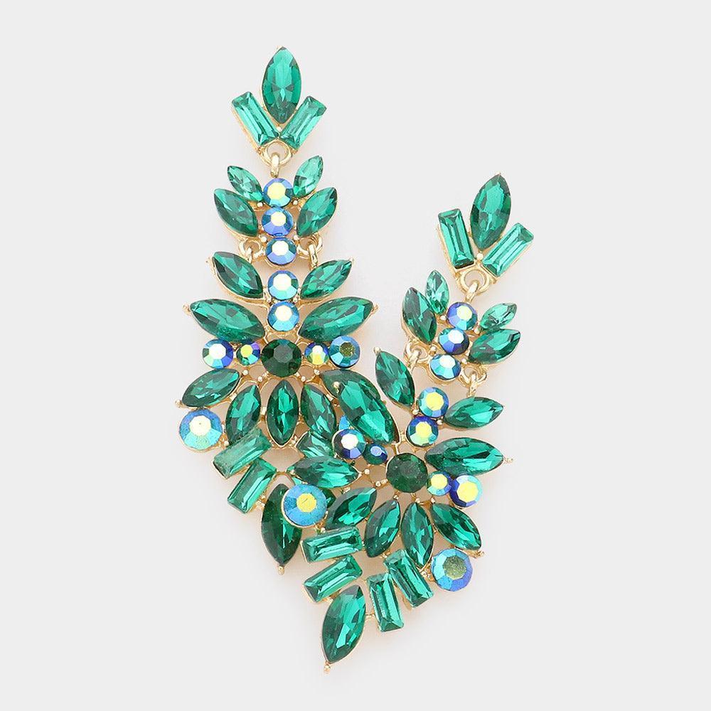 Marquise Stone Cluster Evening Earrings - Jewelry Store by Erik Rayo