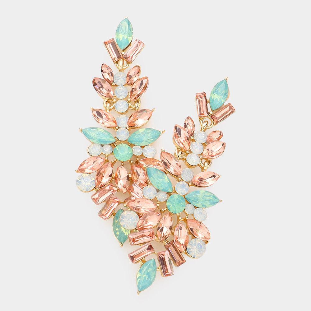 Marquise Stone Cluster Evening Earrings - Jewelry Store by Erik Rayo
