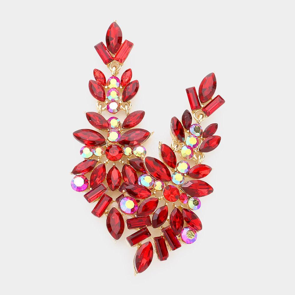 Marquise Stone Cluster Evening Earrings - Jewelry Store by Erik Rayo