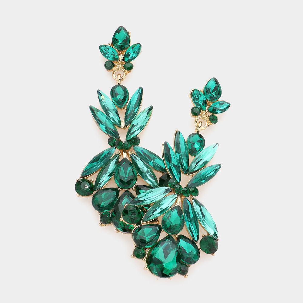 Multi Stone Cluster Dangle Evening Earrings - Jewelry Store by Erik Rayo