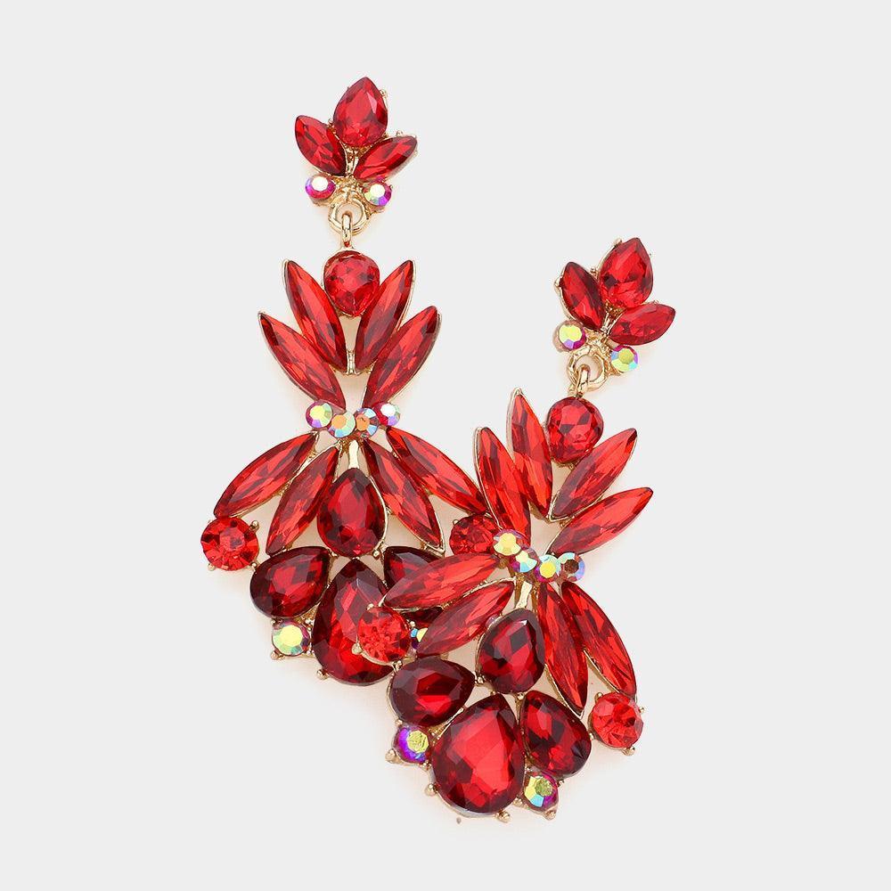 Multi Stone Cluster Dangle Evening Earrings - Jewelry Store by Erik Rayo