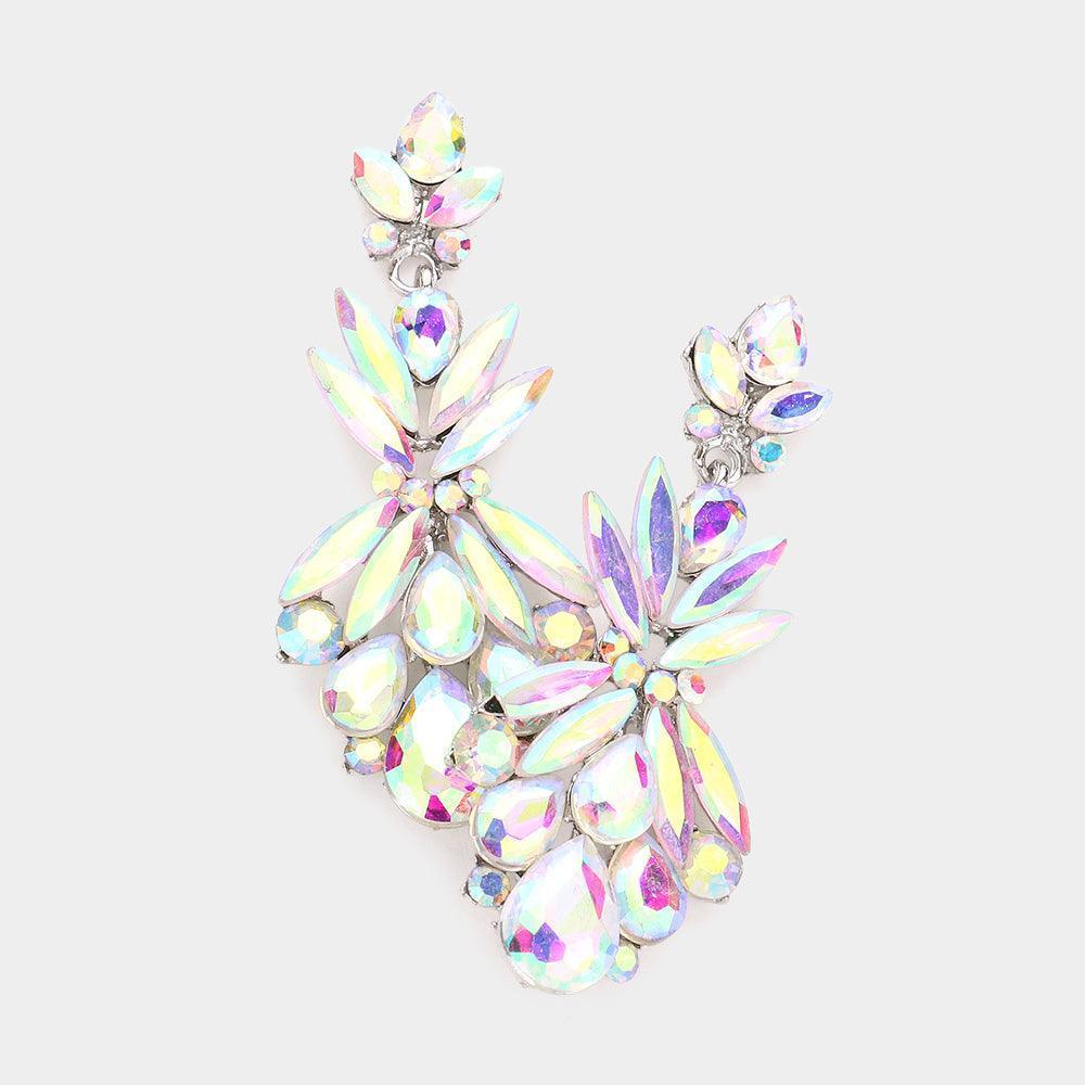 Multi Stone Cluster Dangle Evening Earrings - Jewelry Store by Erik Rayo