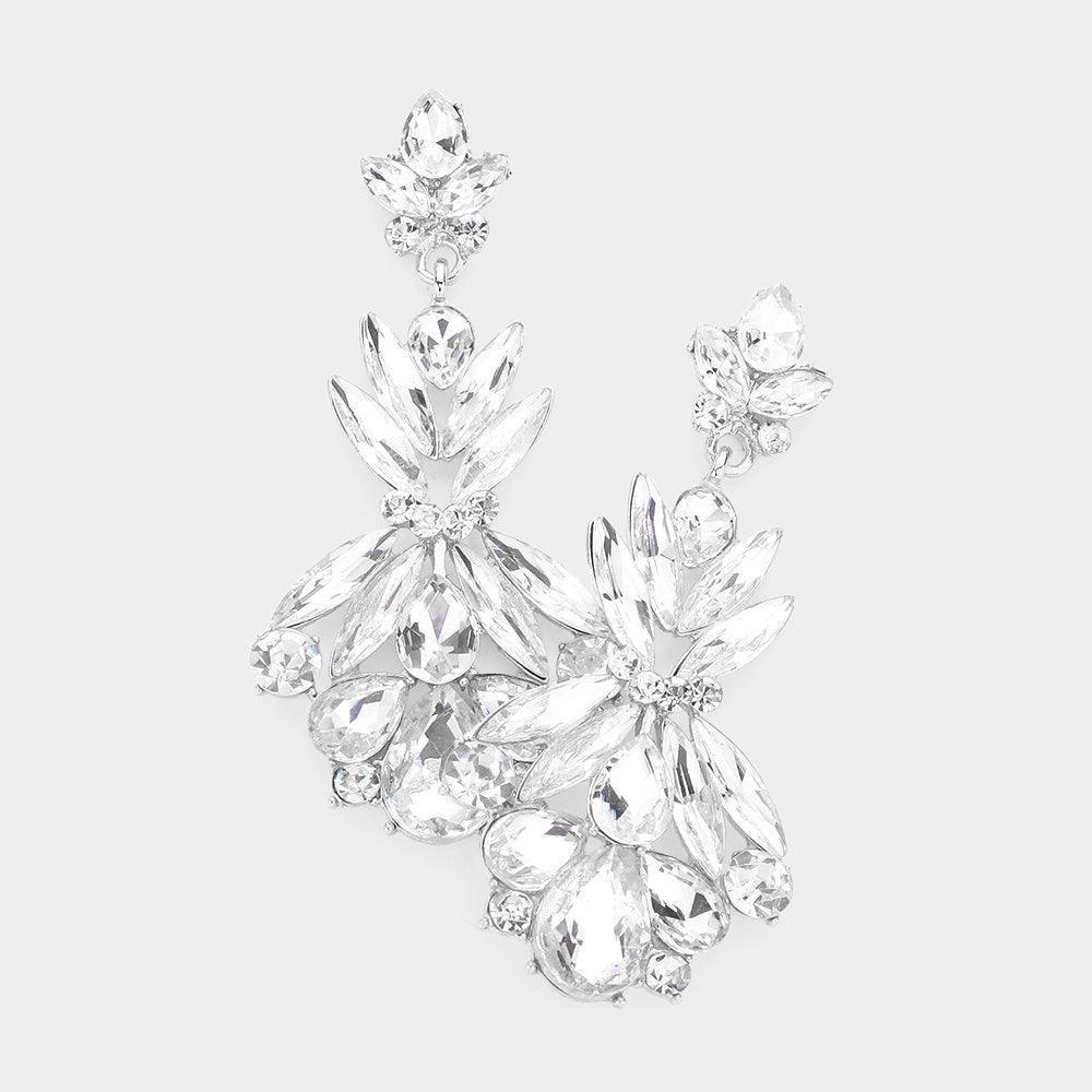 Multi Stone Cluster Dangle Evening Earrings - Jewelry Store by Erik Rayo