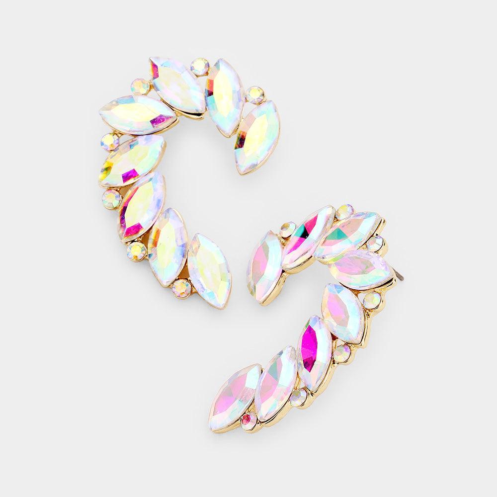 Crystal Marquise Accented Evening Earrings - Jewelry Store by Erik Rayo