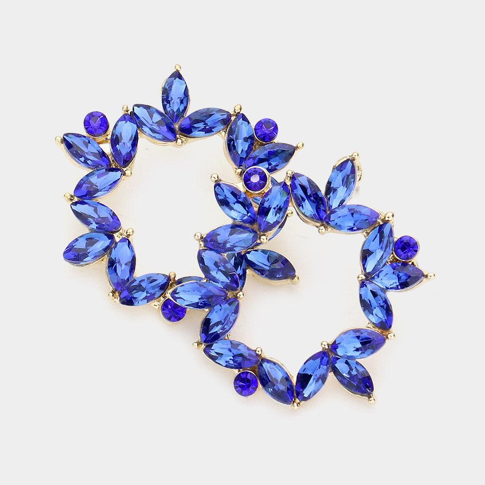 Marquise Stone Cluster Evening Earrings - Jewelry Store by Erik Rayo