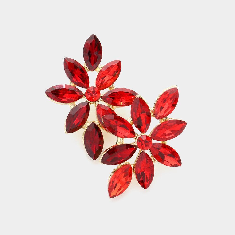 Floral Marquise Stone Cluster Evening Earrings - Jewelry Store by Erik Rayo