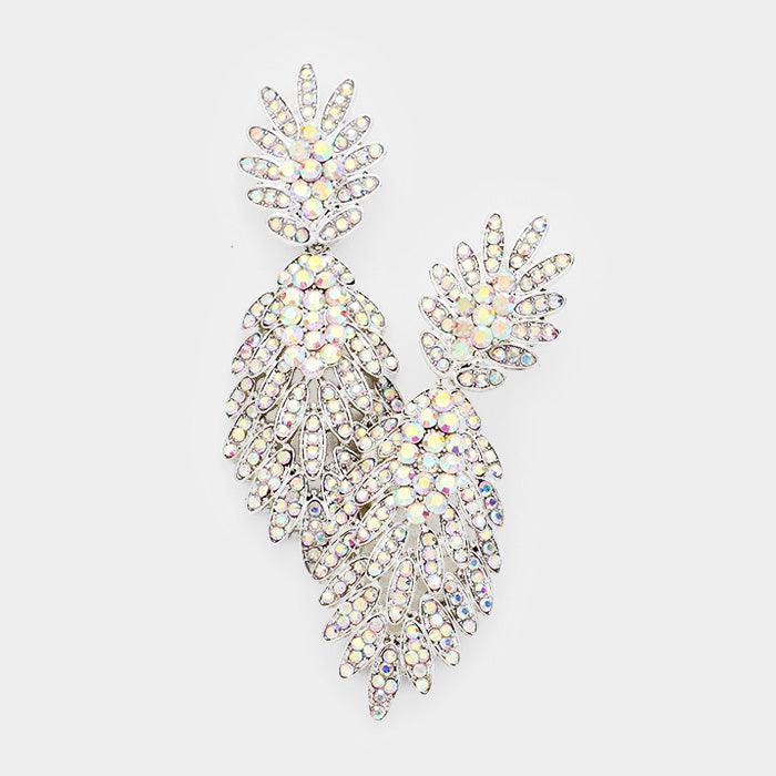 Feather Pave Earrings - Jewelry Store by Erik Rayo
