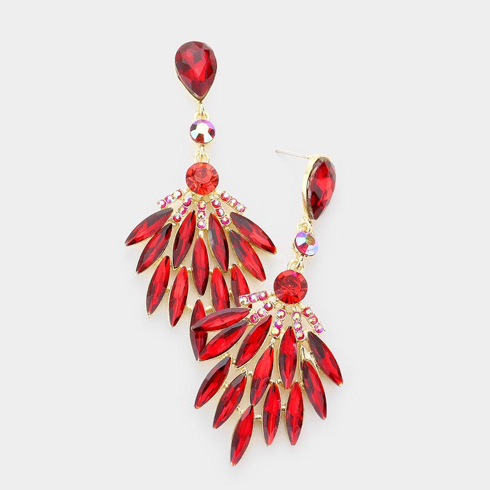 Marquise Stone Cluster Evening Earrings - Jewelry Store by Erik Rayo