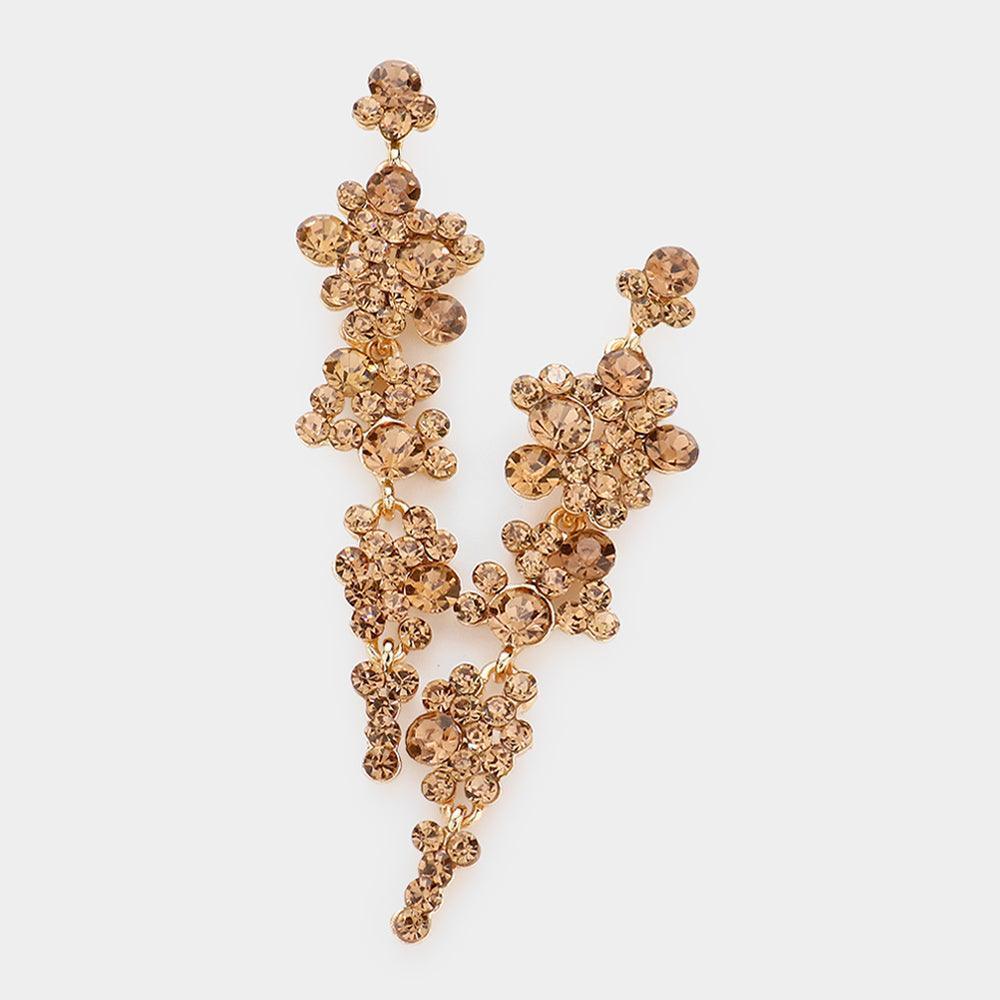 Bubble Stone Cluster Dangle Evening Earrings - Jewelry Store by Erik Rayo