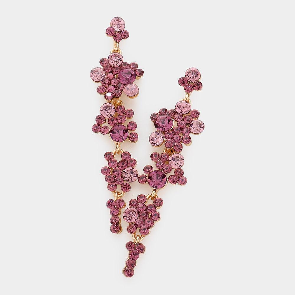 Bubble Stone Cluster Dangle Evening Earrings - Jewelry Store by Erik Rayo