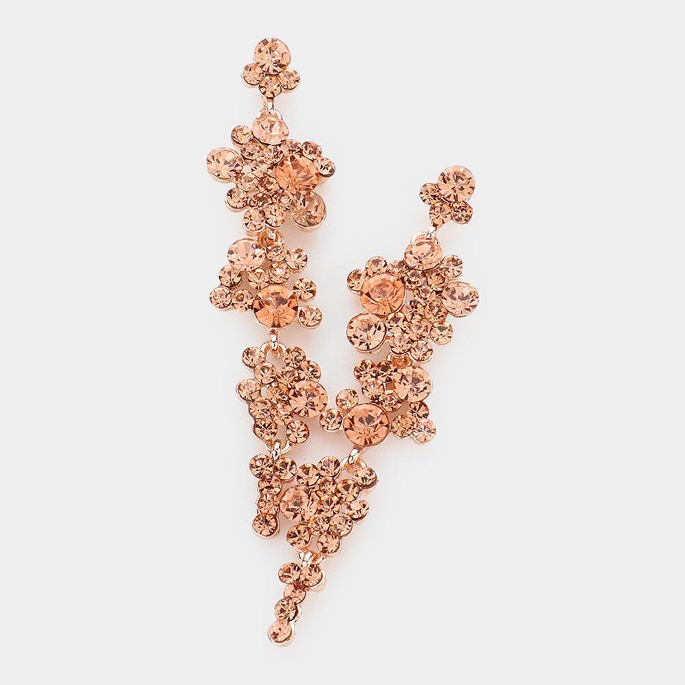 Bubble Stone Cluster Dangle Evening Earrings - Jewelry Store by Erik Rayo