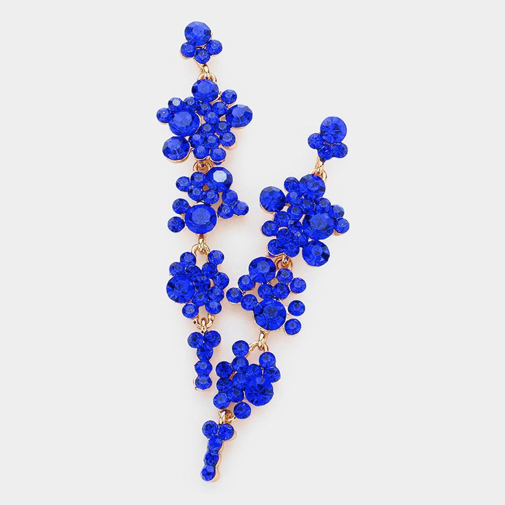 Bubble Stone Cluster Dangle Evening Earrings - Jewelry Store by Erik Rayo