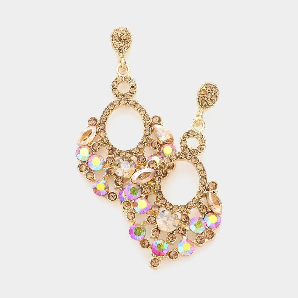 Marquise Crystal Chandelier Statement Evening Earrings - Jewelry Store by Erik Rayo