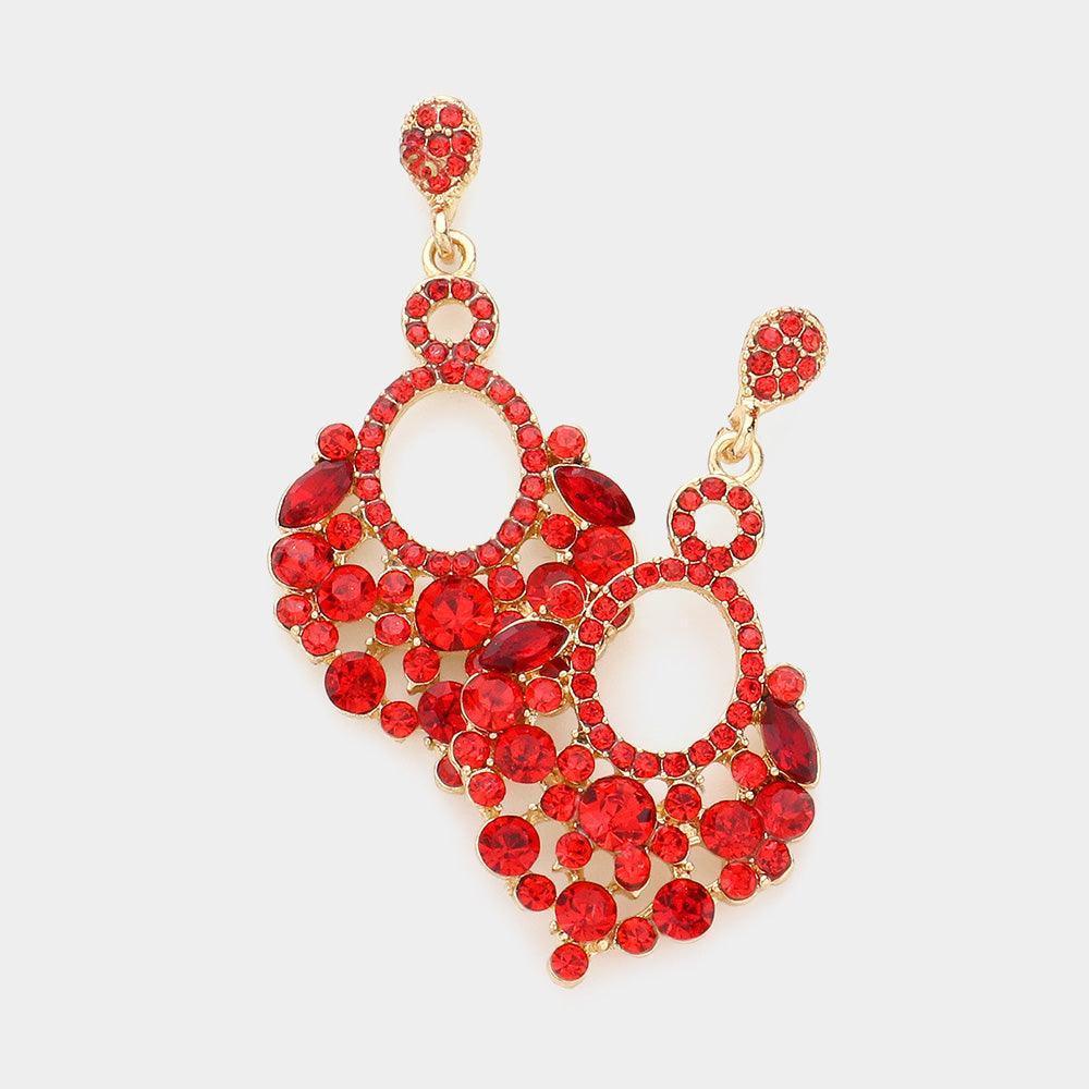 Marquise Crystal Chandelier Statement Evening Earrings - Jewelry Store by Erik Rayo
