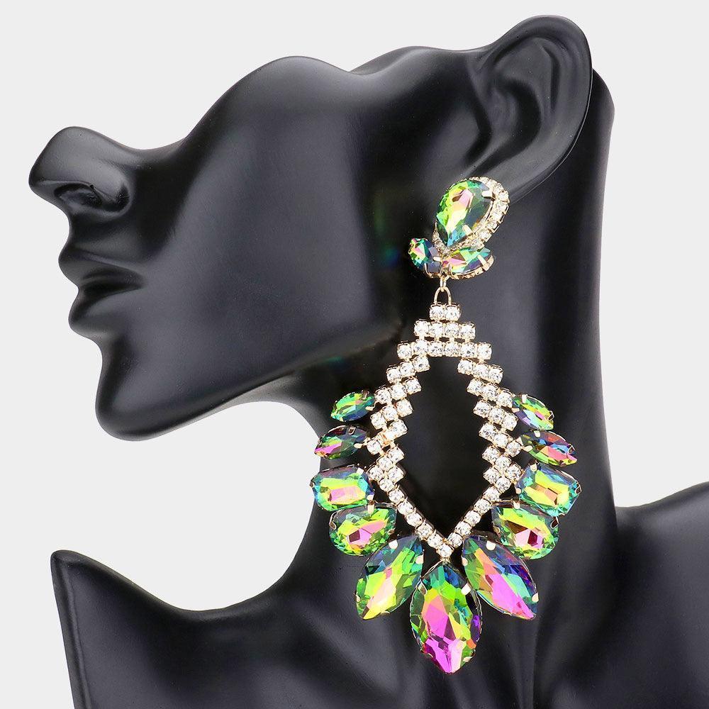 Multi Stone Cluster Statement Evening Earrings - Jewelry Store by Erik Rayo
