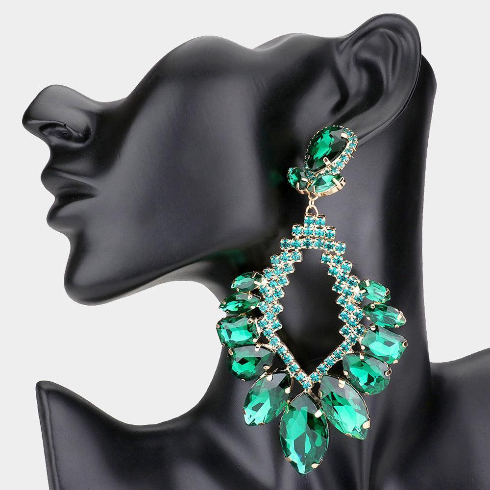 Multi Stone Cluster Statement Evening Earrings - Jewelry Store by Erik Rayo