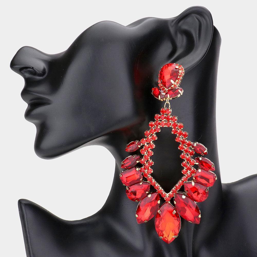 Multi Stone Cluster Statement Evening Earrings - Jewelry Store by Erik Rayo
