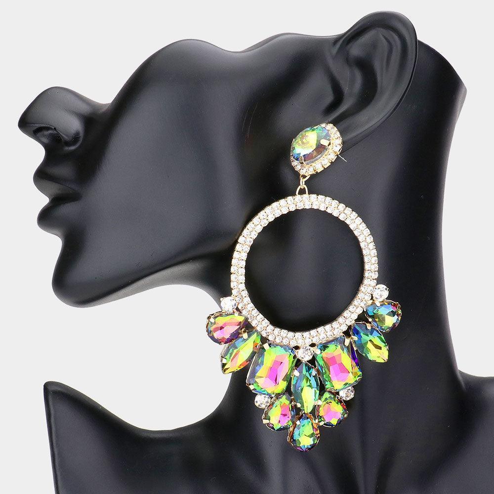 Multi Stone Cluster Statement Evening Earrings - Jewelry Store by Erik Rayo