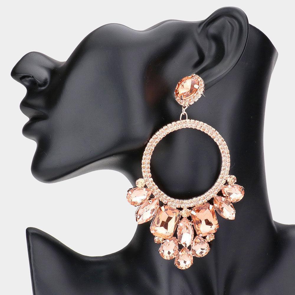 Multi Stone Cluster Statement Evening Earrings - Jewelry Store by Erik Rayo