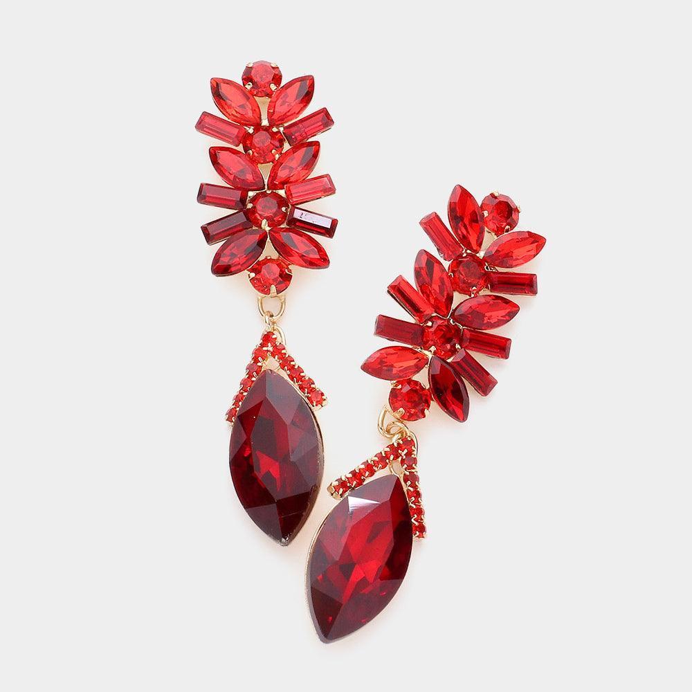 Multi Stone Cluster Dangle Evening Earrings - Jewelry Store by Erik Rayo