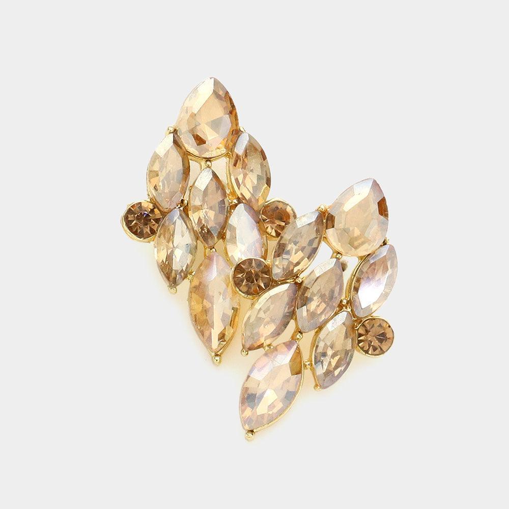 Marquise Stone Cluster Evening Earrings - Jewelry Store by Erik Rayo