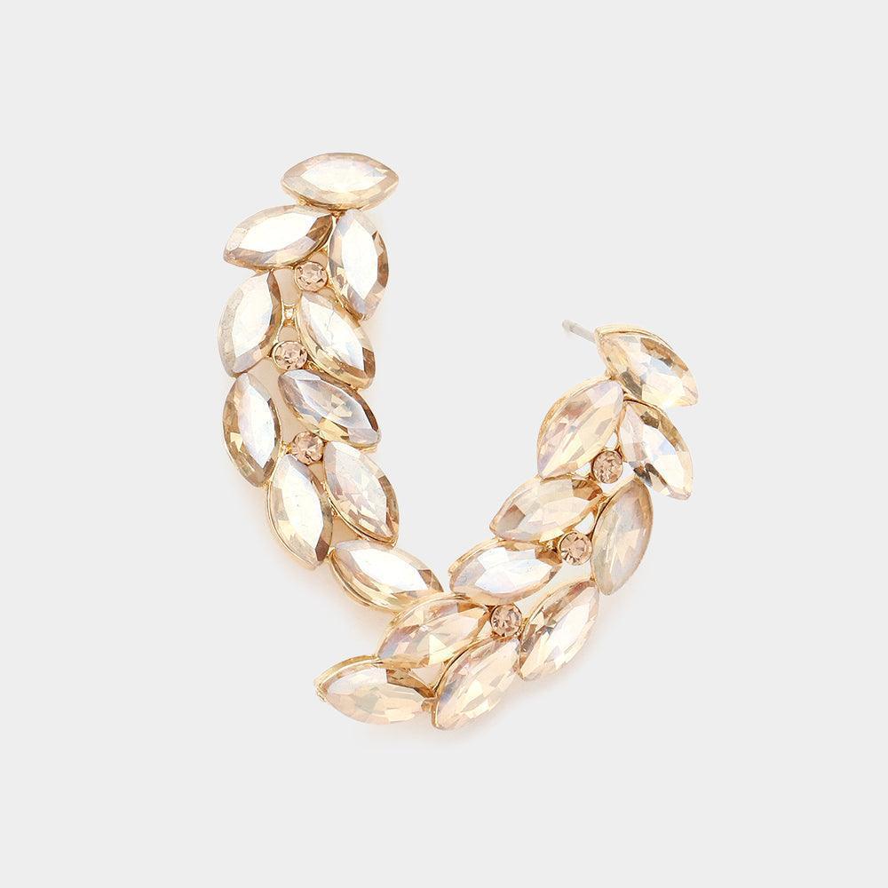 Marquise Stone Cluster Evening Earrings - Jewelry Store by Erik Rayo