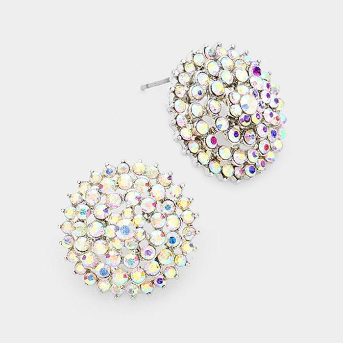 Bloom Crystal Rhinestone Stud Earrings - Jewelry Store by Erik Rayo