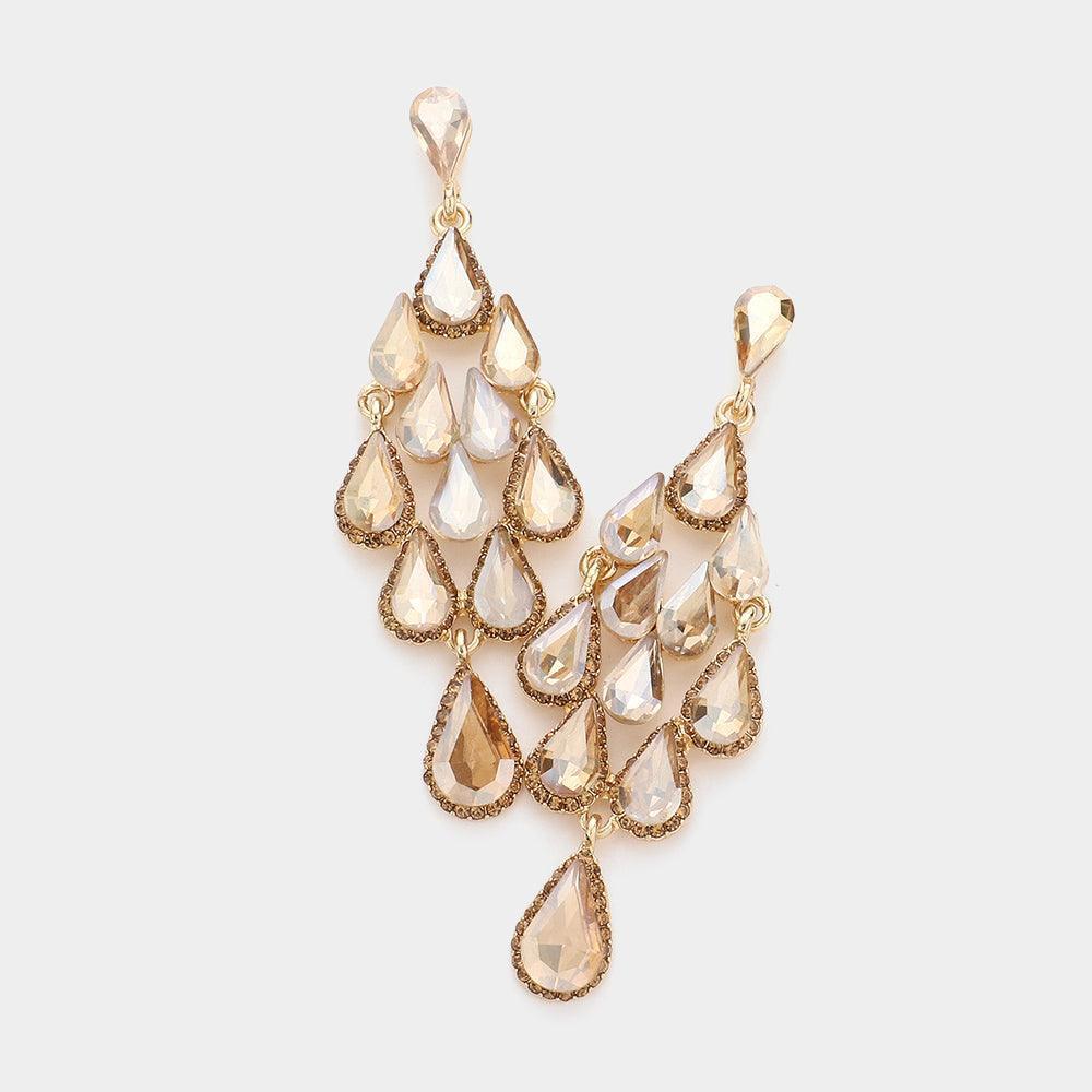 Glass Crystal Chandelier Evening Earrings - Jewelry Store by Erik Rayo